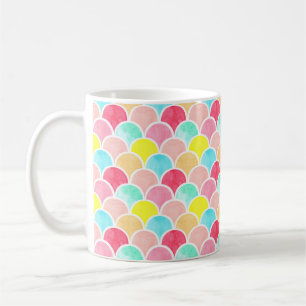 geometrische Wasserfarbenmuster, nahtlos, Skala m Kaffeetasse