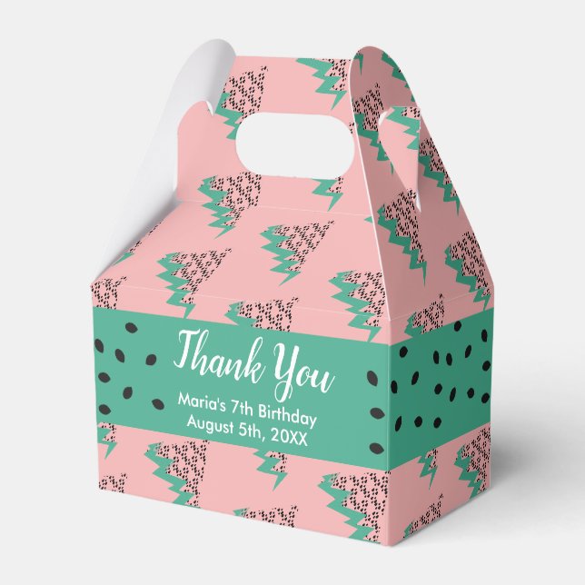 Geometrische Watermelon Seeds Geburtstagsparty Geschenkschachtel (Vorderseite)