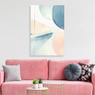 Geometrische weiche Farbtöne - Moderne, Abstrakte  Leinwanddruck