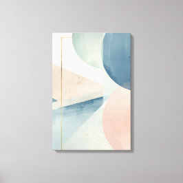 Geometrische weiche Farbtöne - Moderne, Abstrakte  Leinwanddruck