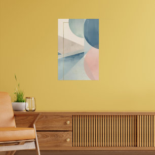 Geometrische weiche Farbtöne - Moderne, Abstrakte  Poster