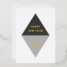 Geometrische Weihnachtskarte für Fohlen - Schwarz