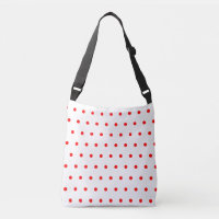 Geometrische weiße rote Polka-Punkte