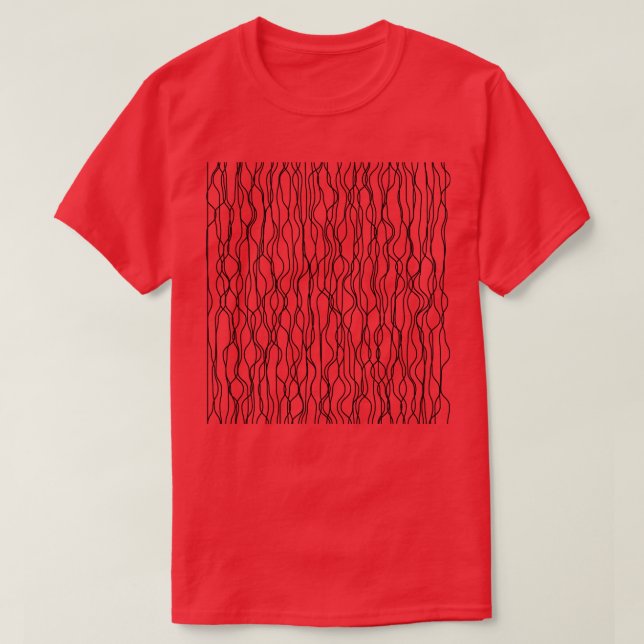 Geometrische Wellenlinien T-Shirt (Design vorne)
