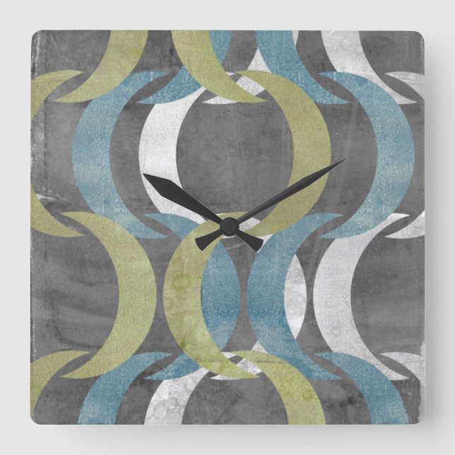 Geometrische Wiederholung I Quadratische Wanduhr (Vorderseite)