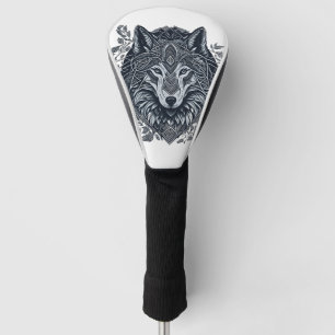Geometrische Wolf-Stammeskunst Nordisch Golf Headcover