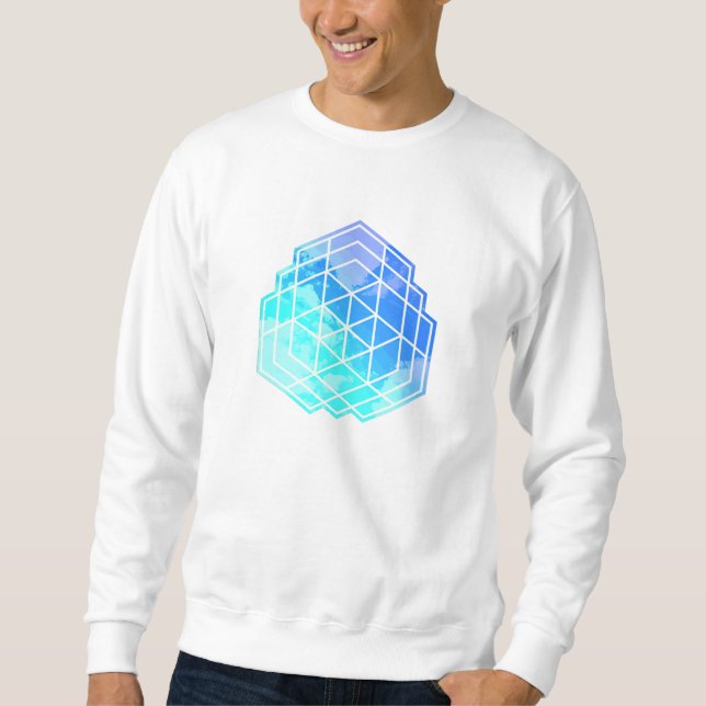 Geometrische Wolken Sweatshirt (Vorderseite)