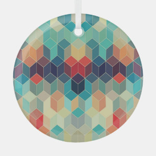 geometrische Würfel des Hipsters: Hintergrund des Ornament Aus Glas