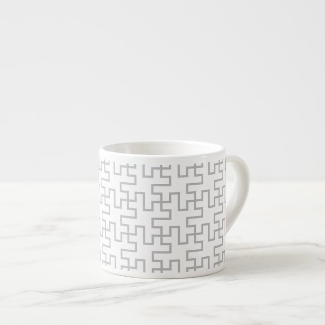 Geometrischer abstrakter Boden-Entwurf Espressotasse (Vorderseite Rechts)