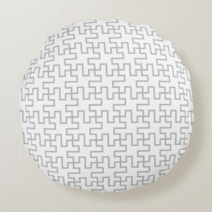 Geometrischer abstrakter Boden-Entwurf Rundes Kissen