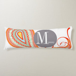 Geometrischer Abstrakter Circle Link Paisley Orang Seitenschläferkissen
