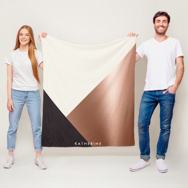 Geometrischer Abstrakter Farbblock Fleecedecke (Beispiel)