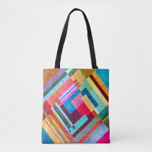Geometrischer abstrakter, grafischer Hintergrund. Tasche