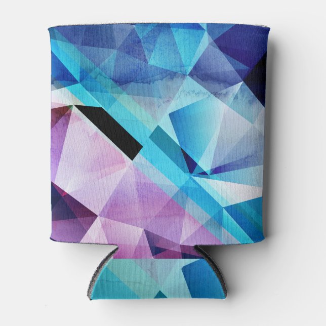 Geometrischer Abstrakter Hintergrund Dosenkühler (Vorderseite)