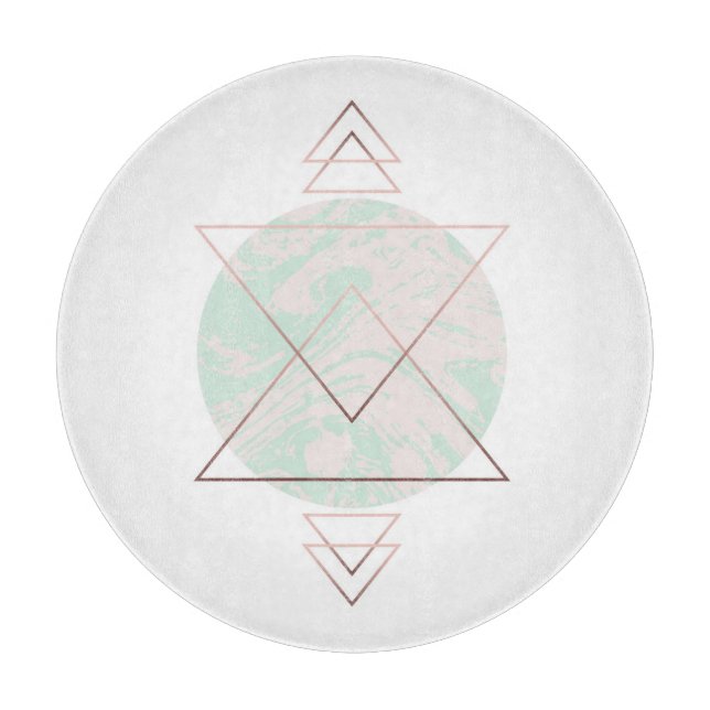 Geometrischer abstrakter Kunst-Entwurf Schneidebrett (Vorderseite)