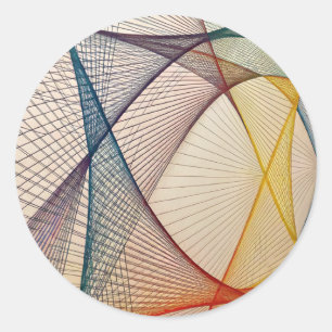 Geometrischer Abstrakter Rundaufkleber Runder Aufkleber