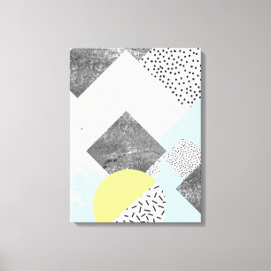 Geometrischer abstrakter Scandi Entwurf Leinwanddruck