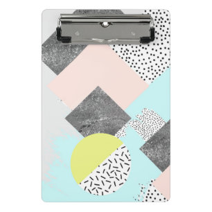 Geometrischer abstrakter Scandi Entwurf Mini Klemmbrett