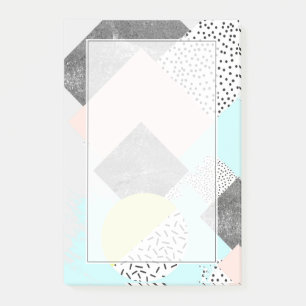 Geometrischer abstrakter Scandi Entwurf Post-it Klebezettel