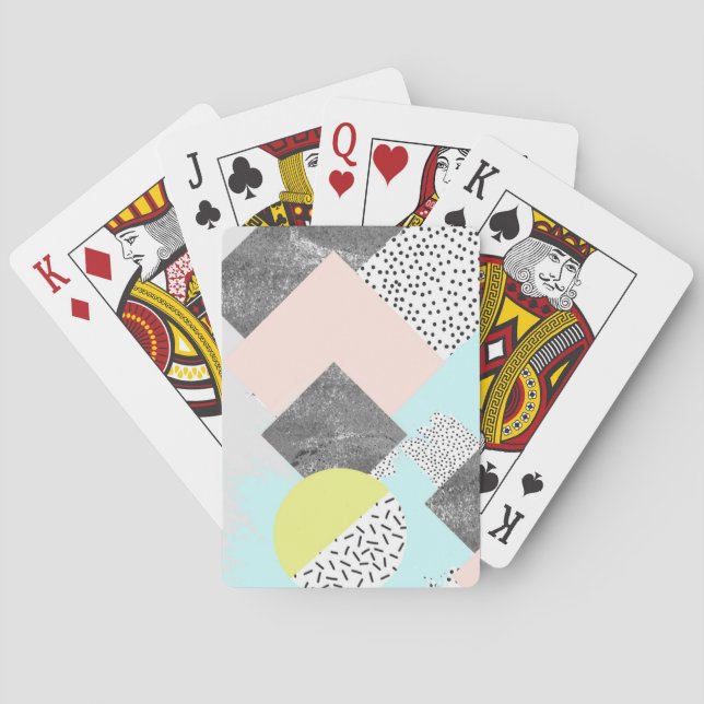 Geometrischer abstrakter Scandi Entwurf Spielkarten (Rückseite)