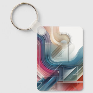 Geometrischer Abstrakter Schlüsselanhänger