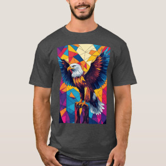 Geometrischer Adler Eagly lustig T-Shirt