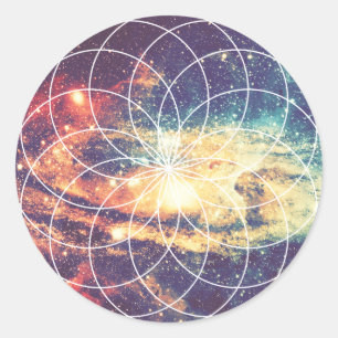 Geometrischer Aufkleber der Galaxie-#1