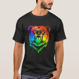 Geometrischer Bear Lgbt Rainbow Gay Pride Brawn Be T-Shirt