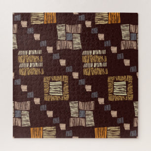 Geometrischer brauner Ethnic-Stamm-Hintergrund