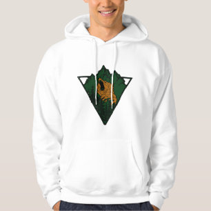Geometrischer Brüllbär-Berg-Pullover Hoodie