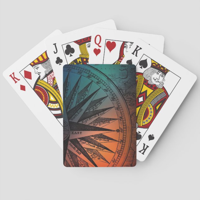 Geometrischer Campass Spielkarten (Rückseite)