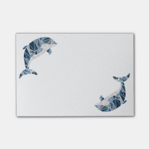 Geometrischer Delphin Post-it Klebezettel