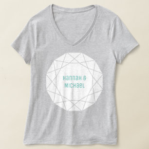 Geometrischer Diamantrundfunk-T - Shirt