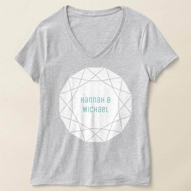 Geometrischer Diamantrundfunk-T - Shirt (Ablage )