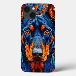 Geometrischer Dobermann Eleganz ✨ Moderne Abstrakt Case-Mate iPhone Hülle