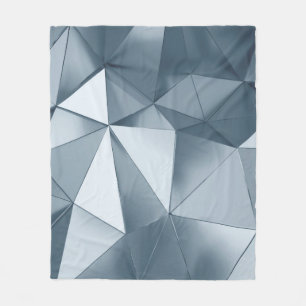 Geometrischer dreidimensionaler Metallhintergrund Fleecedecke