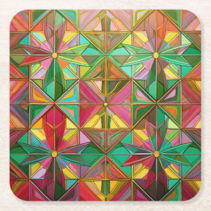 Geometrischer Dreieck-Unterlege Rechteckiger Pappuntersetzer