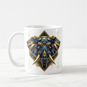 geometrischer Elefant Kaffeetasse
