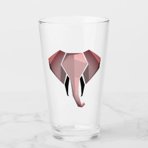 Geometrischer Elefantenkopf Glas
