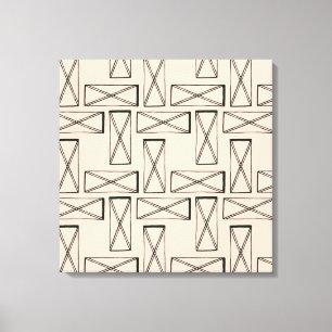Geometrischer Entwurf des Rechteck-X Leinwanddruck