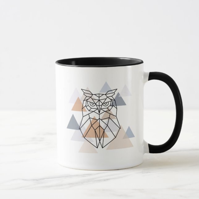 Geometrischer Eulen-Entwurf Tasse (Rechts)
