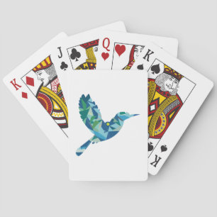 Geometrischer farbiger Bird Spielkarten