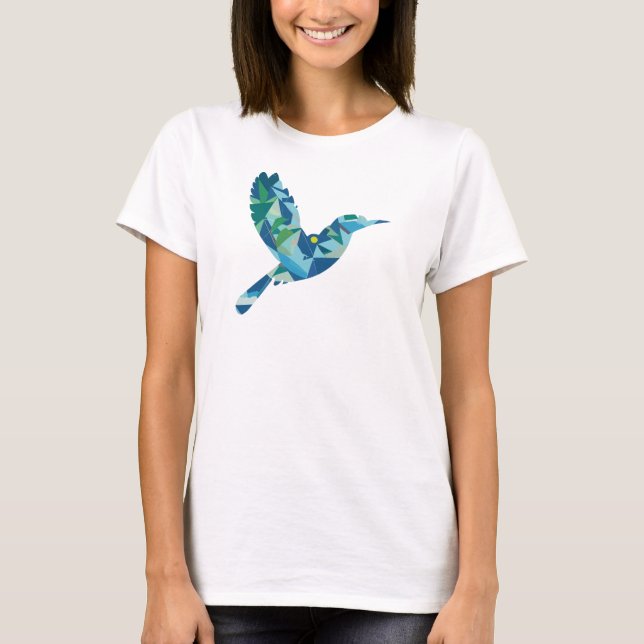 Geometrischer farbiger Bird T-Shirt (Vorderseite)