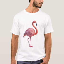 Geometrischer Flamingo-T - Shirt
