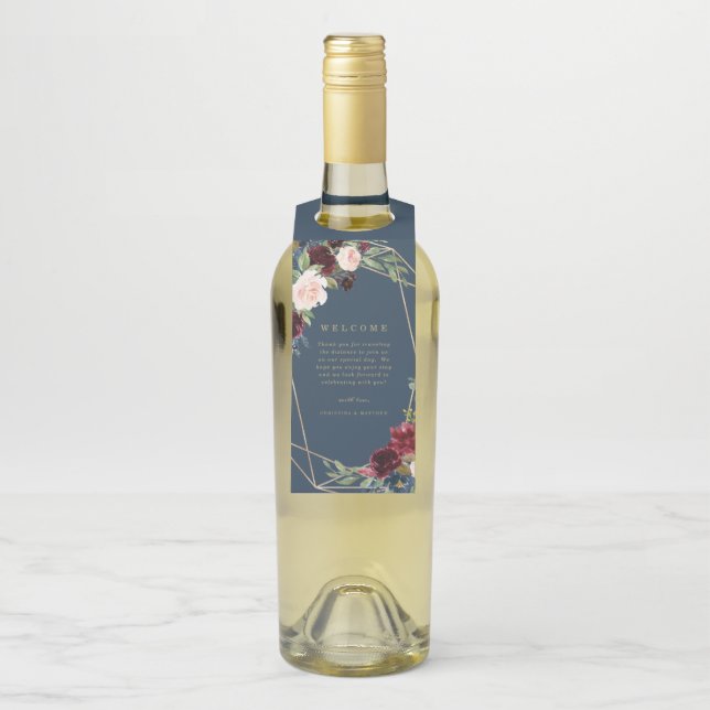 Geometrischer Flaschenanhänger (Auf Flasche)