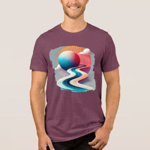 Geometrischer Fluss - T - Shirt für Abstraktes Mus