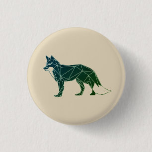 Geometrischer Foxy Knopf der Waldtier- Feelin Button