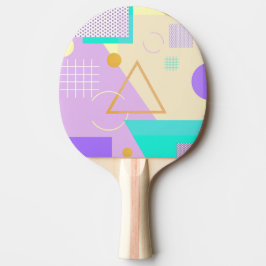 Geometrischer gelber Druck Tischtennis Schläger