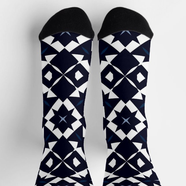 Geometrischer Gemusterter Hintergrund Socken (Oben)