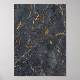 Geometrischer Glitzer aus Marmor Poster